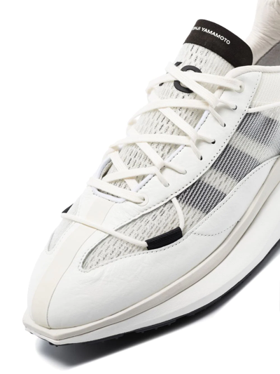 Shop Y-3 Shiku Run Lace-up Sneakers In White