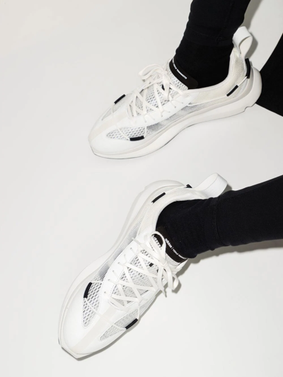 Shop Y-3 Shiku Run Lace-up Sneakers In White