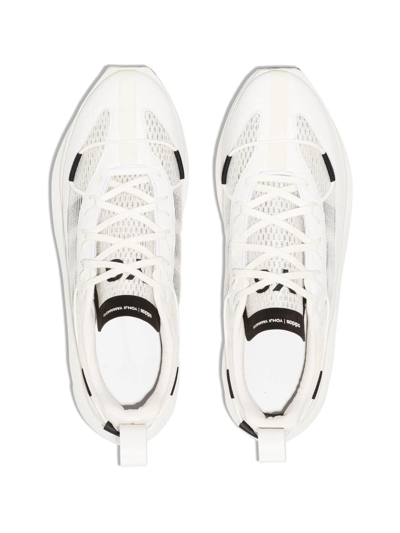 Shop Y-3 Shiku Run Lace-up Sneakers In White