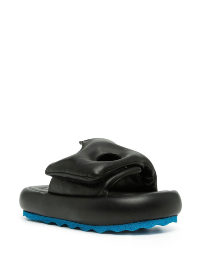 Shop Off-white Meteor Padded Slides In Black