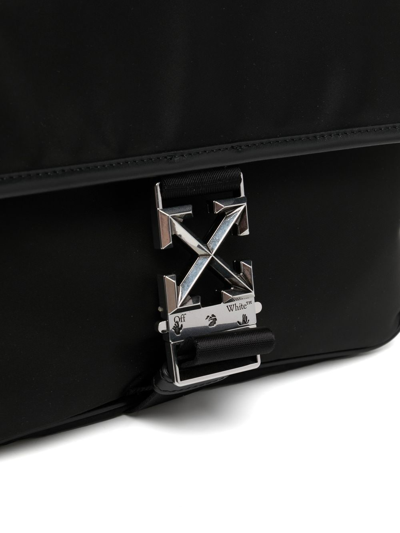 Shop Off-white Arrows-plaque Crossbody Bag In Black