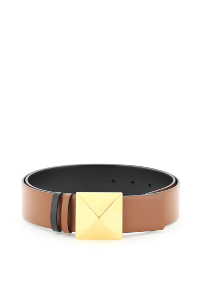 Shop Valentino Leather One Stud Belt In Multi-colored
