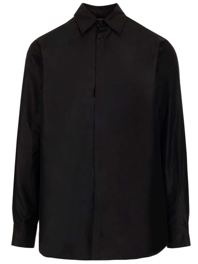 Shop Valentino Men's  Black Other Materials Shirt