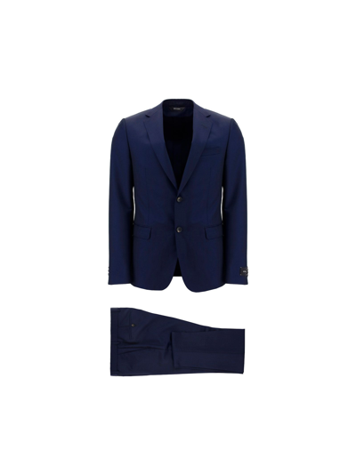 Shop Ermenegildo Zegna Men's  Blue Other Materials Suit