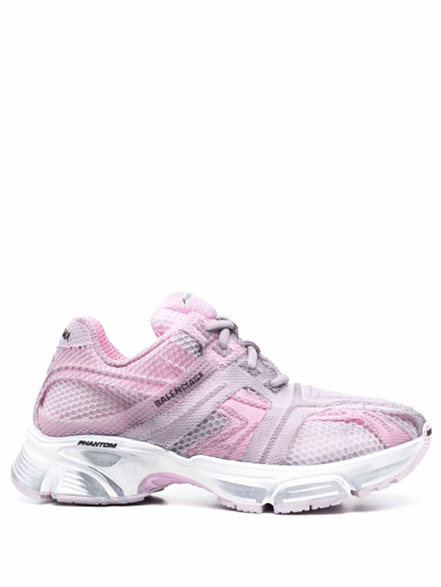 Shop Balenciaga Women's  Pink Fabric Sneakers