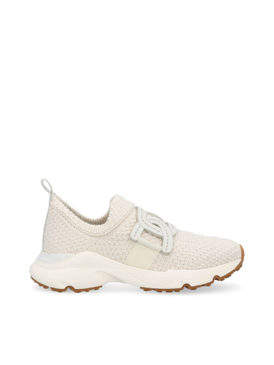 Shop Tod's Women's  White Other Materials Sneakers