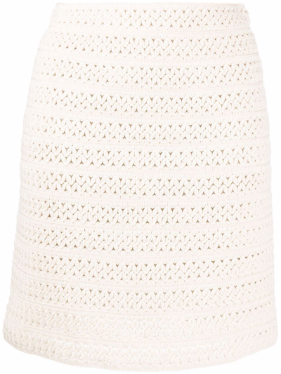 Shop Ermanno Scervino Women's  Beige Cotton Skirt