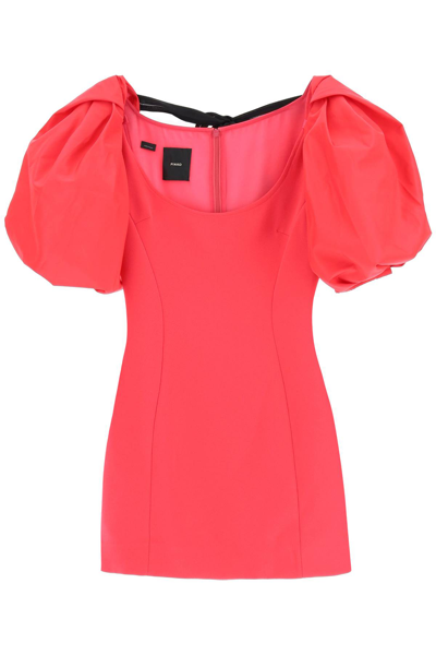 Shop Pinko Nespola Mini Dress In #ff00ff