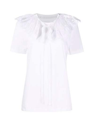 Shop Patou Women's  White Cotton T Shirt
