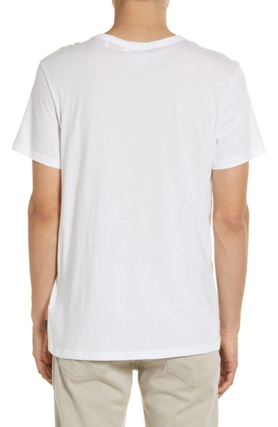 7 For All Mankind Mens White Luxe Performance Crewneck Stretch-cotton Jersey T-shirt In White