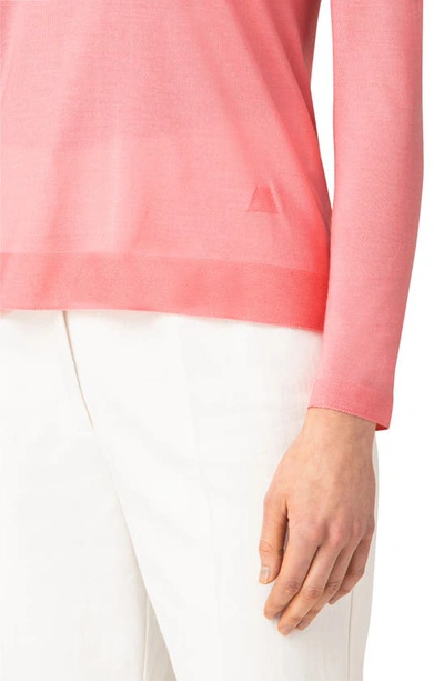 Shop Akris Cashmere & Silk Sweater In 062 Alpine Pink