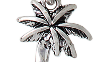 Allsaints Men's Palm Tree Pendant Necklace In Sterling Silver, 19