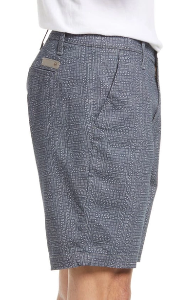 Shop Ag Wanderer Print Chino Shorts In Shaw Grey Multi