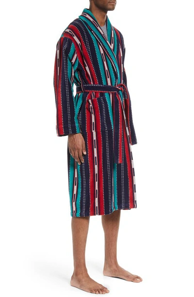 Shop Majestic Gifted Cotton Terry Velour Robe In Multi