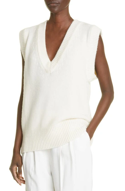 Shop Co Cashmere Sweater Vest In 110 Ivory