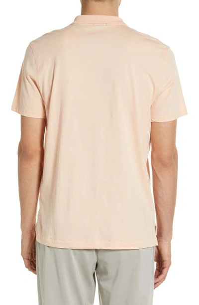 Shop Atm Anthony Thomas Melillo Jersey Cotton Polo Shirt In Tropical Peach