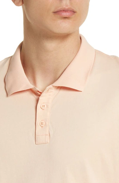 Shop Atm Anthony Thomas Melillo Jersey Cotton Polo Shirt In Tropical Peach