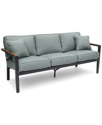 Shop Agio Closeout! Stockholm Outdoor Sofa With Outdura Cushions, Created For Macy's In Outdura Spa Solid