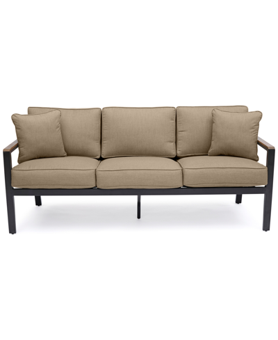 Shop Agio Closeout! Stockholm Outdoor Sofa With Outdura Cushions, Created For Macy's In Outdura Remy Pebble