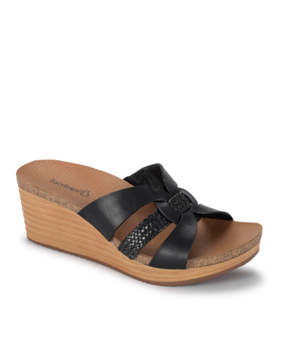 Shop Baretraps Yadora Wedge Slide Sandals Women's Shoes In Black