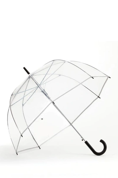 Shop Shedrain Automatic Open Clear Bubble Stick Umbrella In Silver/clear