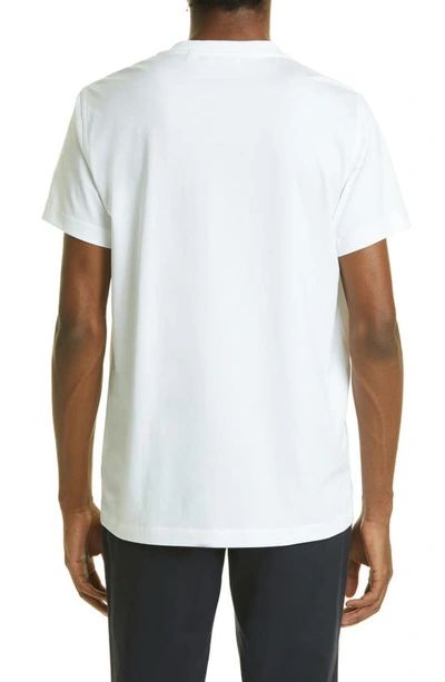 Shop Burberry Parker Embroidered Logo T-shirt In White