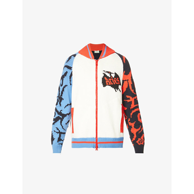 Aries Pterodactyl Graphic-print Cotton-blend Bomber Jacket In