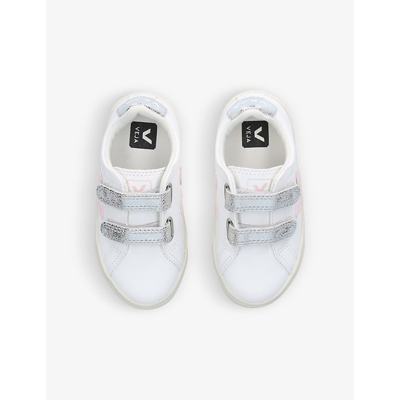 Shop Veja Girls White/comb Kids Esplar Logo-embroidered Trainers 2-5 Years