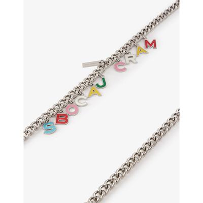 Shop Marc Jacobs Multi-coloured Charm-embellished Metal Chain Strap