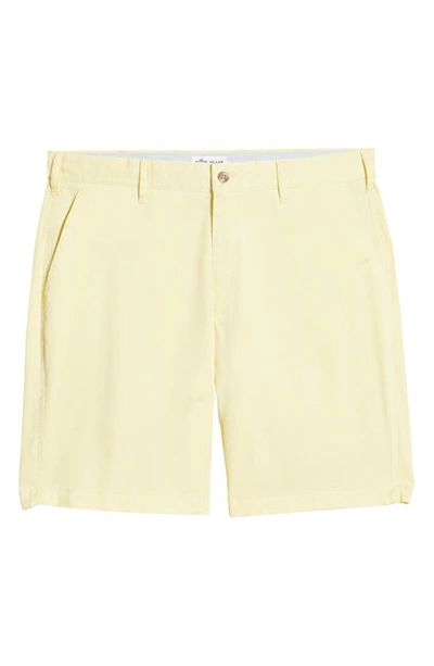 Shop Peter Millar Bedford Cotton Blend Shorts In Starfruit