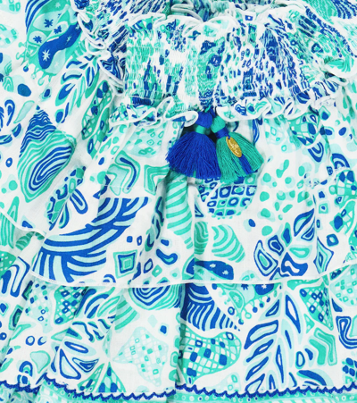 Poupette St Barth Girls' Ariel Mini Skirt - Little Kid, Big Kid In Aqua Chagal