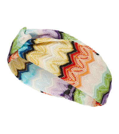 Shop Missoni Knit Headband In Multicolor
