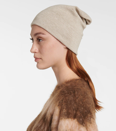 Brunello Cucinelli Lurex Cashmere And Silk Beanie In Grey