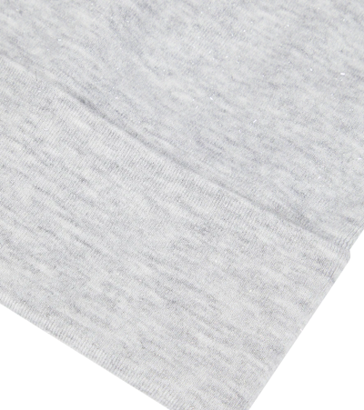 Brunello Cucinelli Lurex Cashmere And Silk Beanie In Pebble