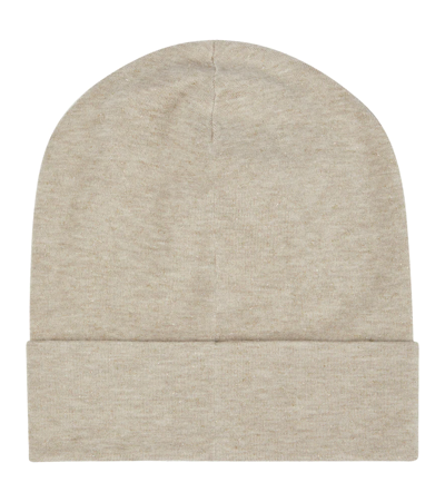 Shop Brunello Cucinelli Lurex Cashmere And Silk Beanie In Grey