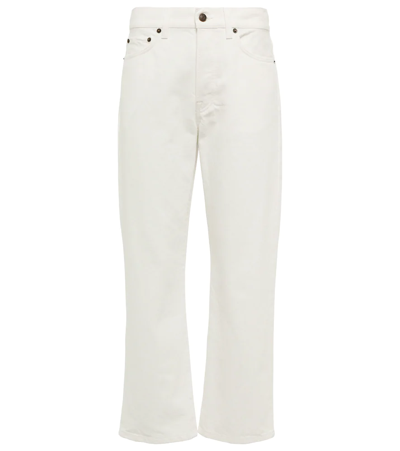 Shop The Row Lesley Mid-rise Straight Jeans In White