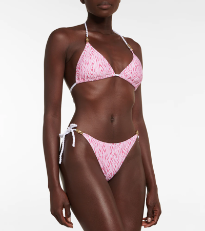 Shop Heidi Klein St Tropez Reversible Bikini Bottoms In Rose Embers