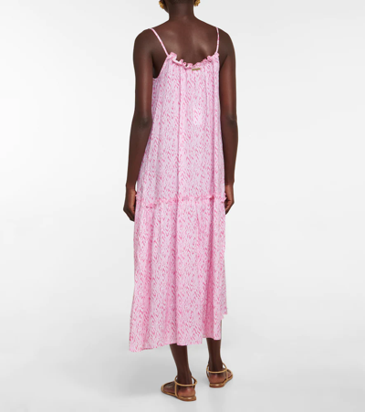 Shop Heidi Klein Printed Midi Dress In Rose Embers