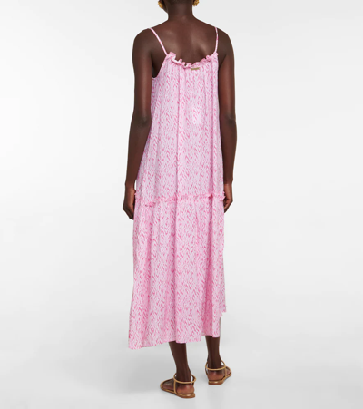 Heidi Klein Printed Midi Dress In Rose Embers