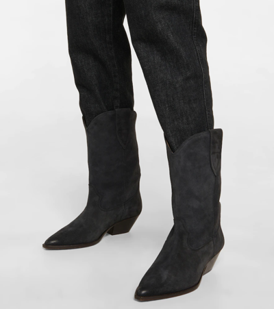 Isabel Marant Duerto' Black Western Style Boots In Suede