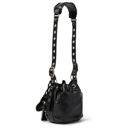 Shop Balenciaga Le Cagole Xs Leather Bucket Bag In Black