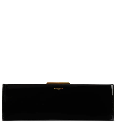 Leather clutch bag Saint Laurent Black in Leather - 35655453