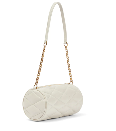 Shop Saint Laurent Sade Mini Leather Shoulder Bag In Crema Soft