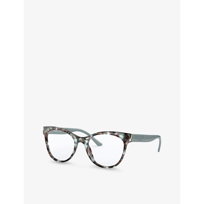 Shop Prada Women's Multi-coloured Pr 05wv Round-frame Acetate Glasses