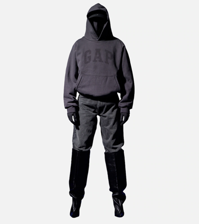 Yeezy Gap Engineered By Balenciaga Dove Cotton-blend Shrunken Hoodie In  Black | ModeSens