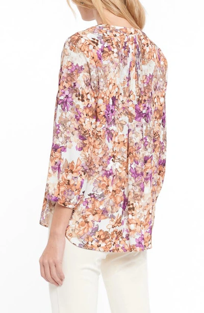 Shop Nydj High/low Crepe Blouse In Newberry Springs