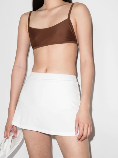 Shop Abysse Skeeter Mini Swim Skirt In White