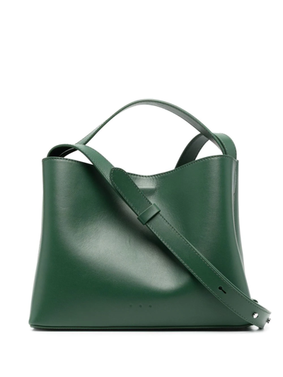 Shop Aesther Ekme Mini Sac Leather Tote Bag In Green