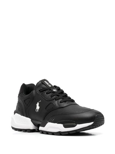 Shop Polo Ralph Lauren Athletic Shoe Sneakers In Black