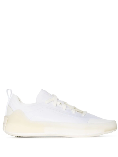 Shop Adidas By Stella Mccartney Treino Low-top Lace-up Trainers In White